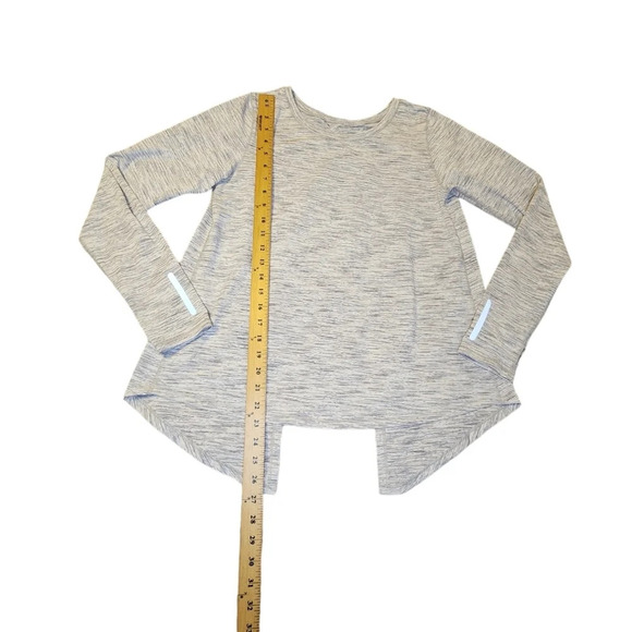 Zyia Active Womens Ash Split Back Long Sleeve T Shirt Athletic Gray Size XL - Picture 3 of 8